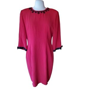 1980s B.G.B. Ltd Red‎ & Black Dress